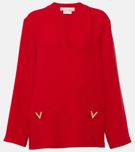 Top VGold Cady Couture de seda - Valentino - Modalova