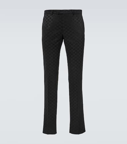 GG cotton-blend straight pants - Gucci - Modalova