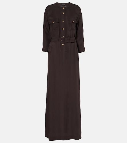 Vestido camisero a rayas con cinturón - Tom Ford - Modalova