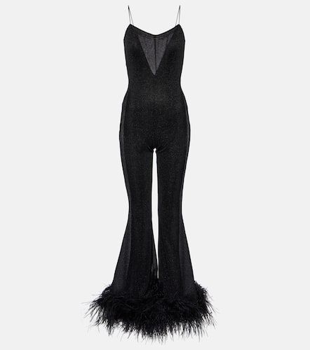 OsÃ©ree Feather-trimmed jumpsuit - Oseree - Modalova