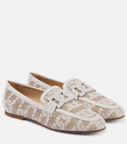 Tod's Kate leather-trimmed loafers - Tod's - Modalova