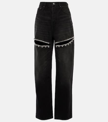 Embellished cutout straight jeans - Area - Modalova