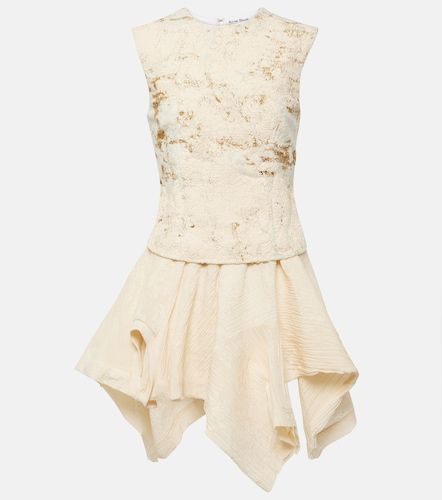 Vestido corto en mezcla de algodón estampado - Acne Studios - Modalova