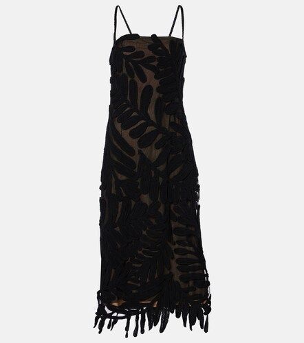 Vestido midi de croché de algodón - Oscar de la Renta - Modalova