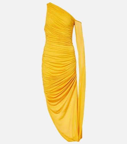Vestido largo de jersey drapeado - Mugler - Modalova