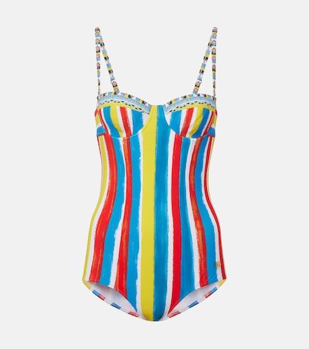 Costume intero a righe con cut-out - Dolce&Gabbana - Modalova