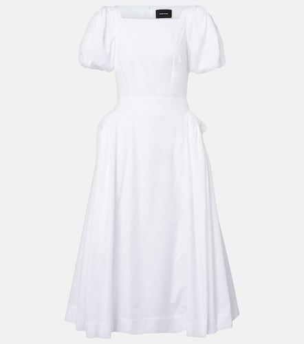 Vestido midi en popelín de algodón - Simone Rocha - Modalova