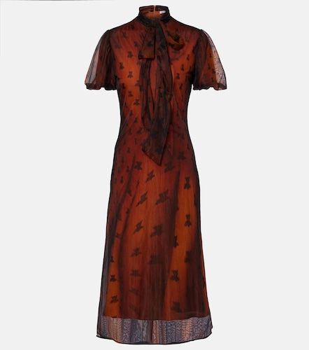 Vestido midi transparente con lazada - Acne Studios - Modalova