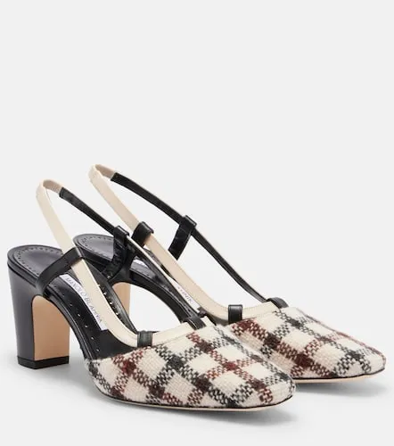 Vestal checked slingback pumps - Manolo Blahnik - Modalova