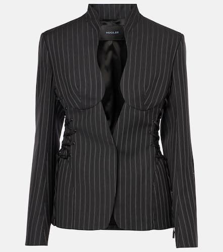 Mugler Pinstripe wool-blend blazer - Mugler - Modalova