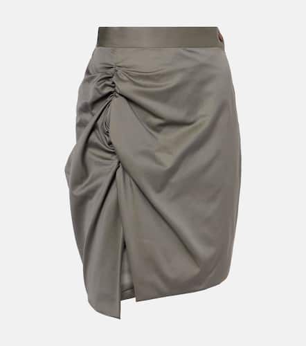 Side Panther cotton satin miniskirt - Vivienne Westwood - Modalova