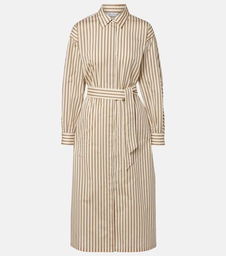 Abito chemisier Lord in cotone e seta a righe con cintura - Max Mara - Modalova