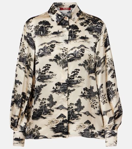 Camisa Vetro de satén de seda estampada - Max Mara - Modalova