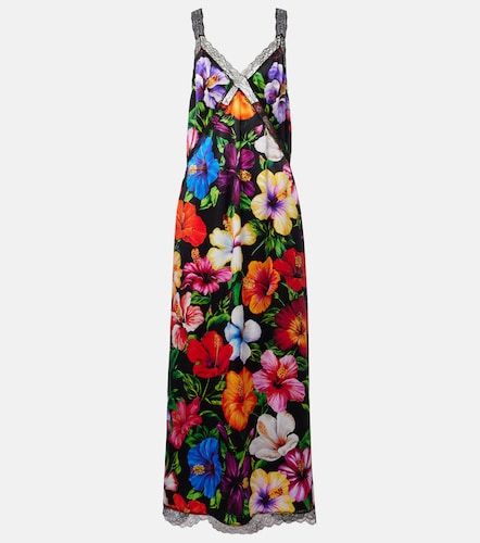 Maxikleid aus einem Seidengemisch mit Spitze - Dolce&Gabbana - Modalova