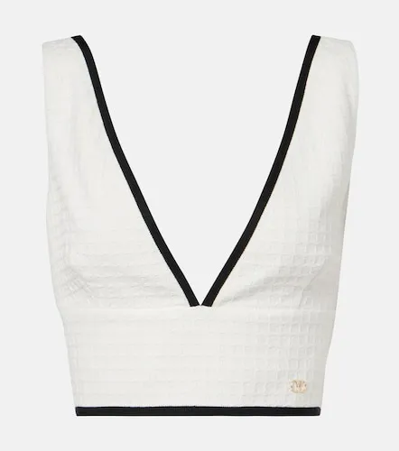 Cotton tweed crop top - Valentino Garavani - Modalova