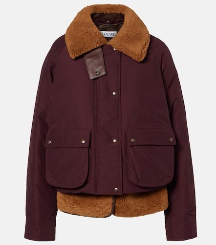 Shearling-lined cotton-blend puffer jacket - Loewe - Modalova