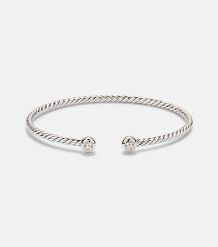 Pulsera Cable Flex® Micro de plata de ley 925 con diamantes - David Yurman - Modalova