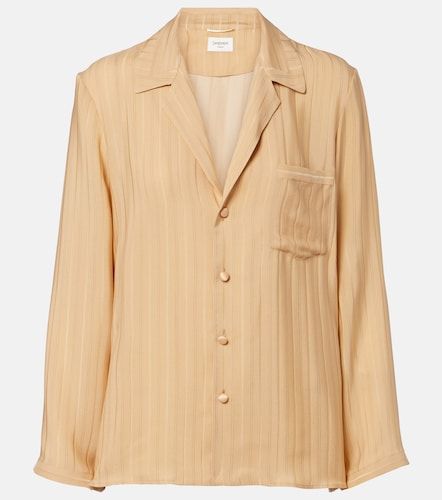 Camisa de seda a rayas - Saint Laurent - Modalova
