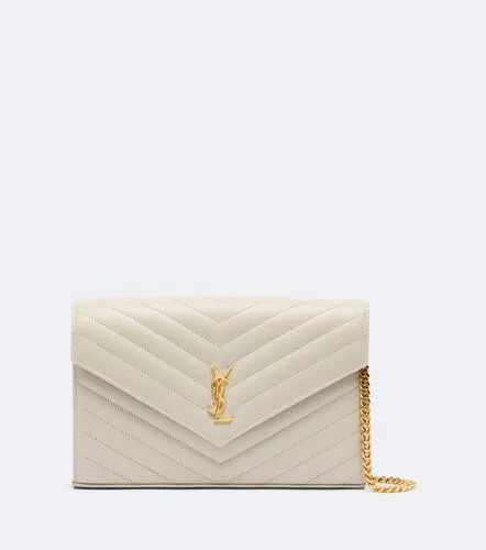 Cassandre matelasse leather wallet on chain - Saint Laurent - Modalova