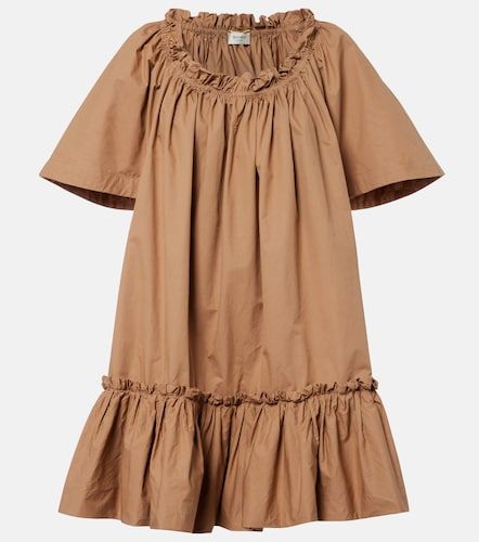 Abito corto in cotone con volant - Saint Laurent - Modalova