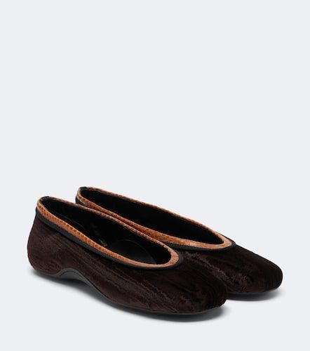 Ballerinas aus Samt mit Leder - Dries Van Noten - Modalova