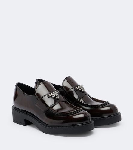Prada Chocolate leather loafers - Prada - Modalova