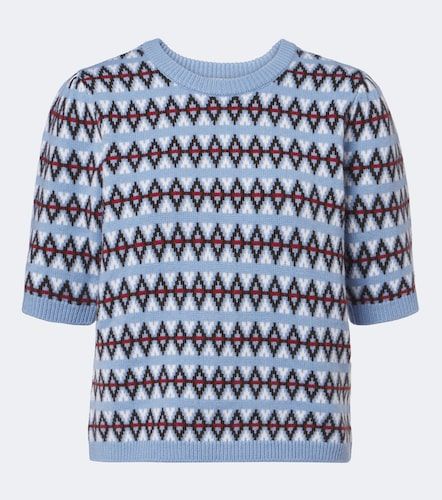 Pullover in lana e cashmere jacquard - Frame - Modalova