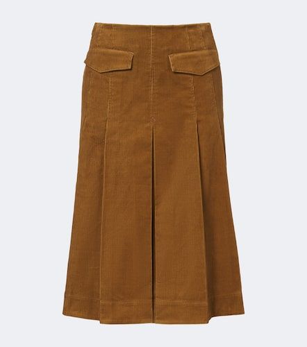 Gonna midi in velluto a coste di cotone - Tory Burch - Modalova