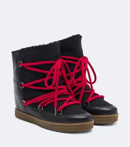 Nowles leather and suede snow boots - Isabel Marant - Modalova