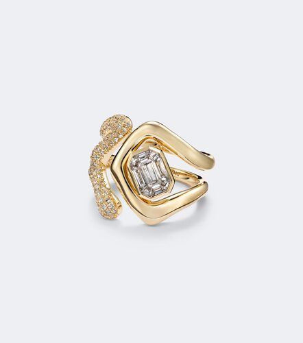 Anillo Diamond Bezel Zar de oro de 18 ct con diamantes - Shay Jewelry - Modalova