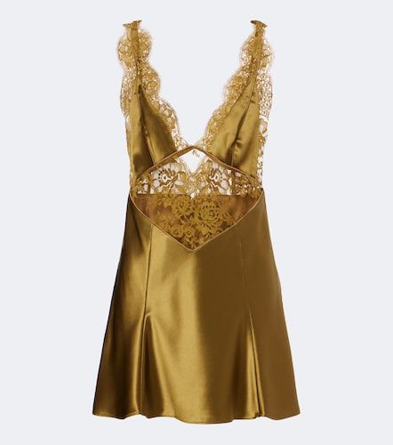 Retrofête Vestido corto Bonny de satén con encaje - Retrofete - Modalova