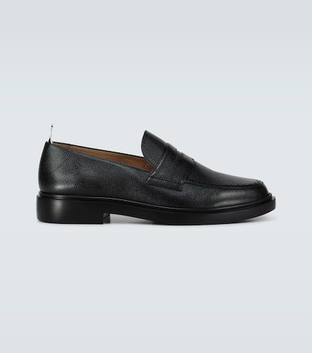 Grained leather penny loafers - Thom Browne - Modalova
