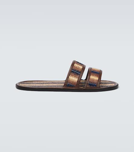 Bode Duotone leather-trimmed slides - Bode - Modalova