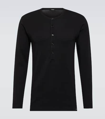 Tom Ford Cotton-blend henley shirt - Tom Ford - Modalova