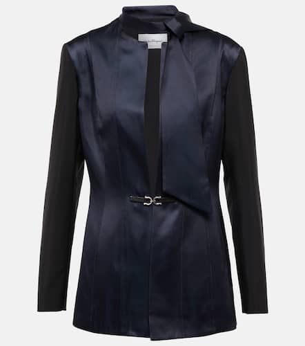 Ferragamo Tie-neck satin blazer - Ferragamo - Modalova