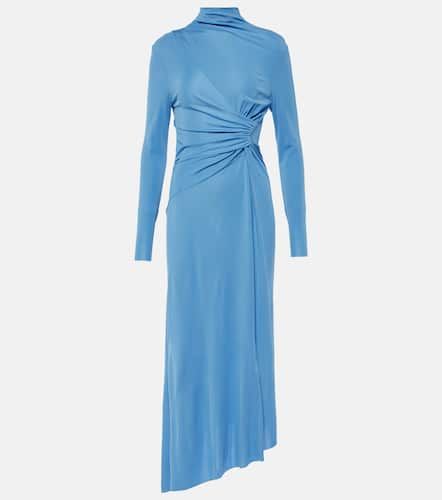 Asymmetric jersey midi dress - Victoria Beckham - Modalova