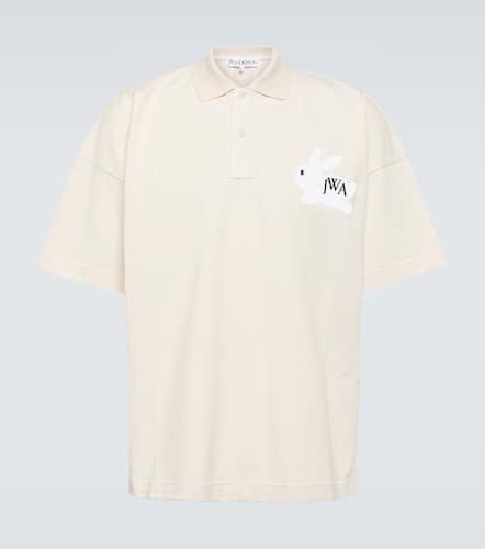 Embroidered cotton jersey polo shirt - JW Anderson - Modalova