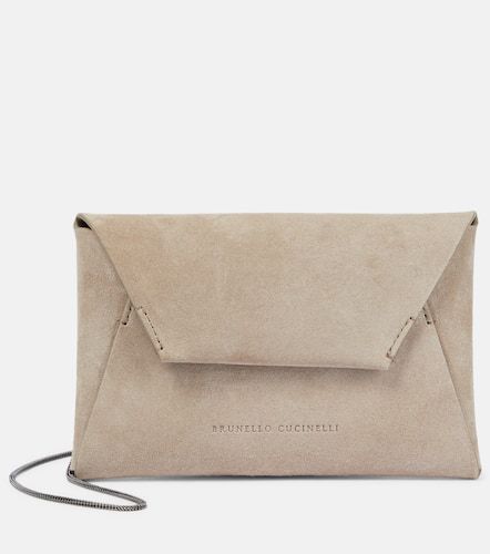 Mini suede crossbody bag - Brunello Cucinelli - Modalova