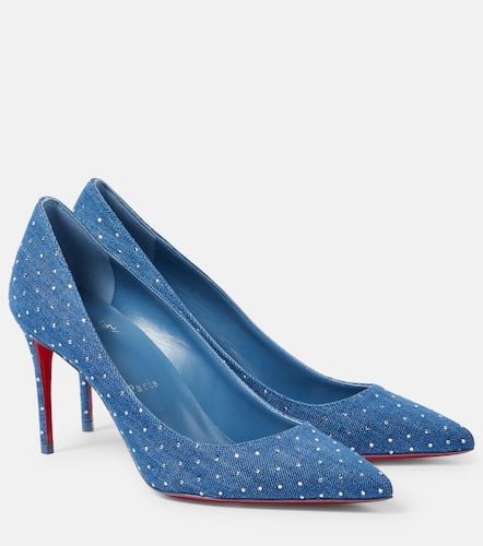 Kate 85 embellished denim pumps - Christian Louboutin - Modalova