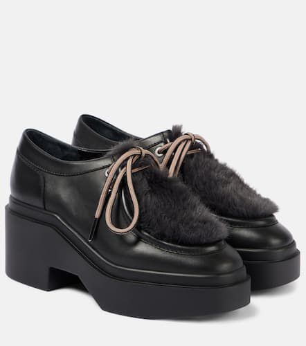 Norton leather platform flats - Clergerie - Modalova