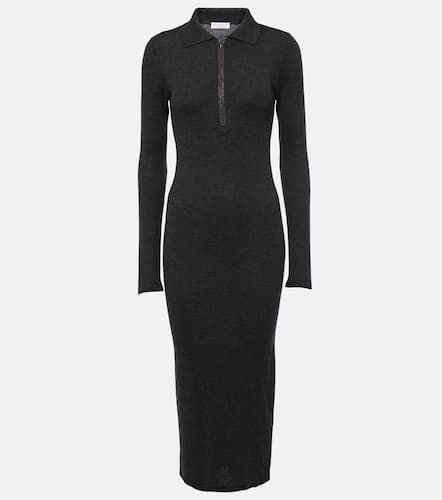 Wool and cashmere midi dress - Brunello Cucinelli - Modalova