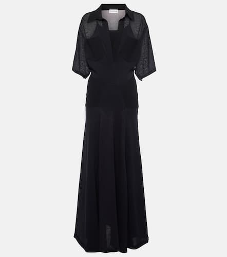 Paneled cotton-blend maxi dress - Victoria Beckham - Modalova