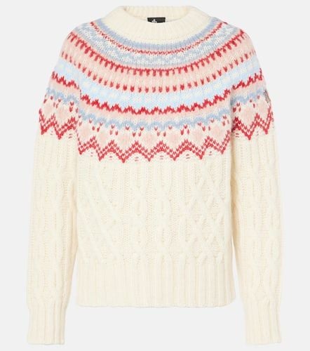 Intarsia wool and mohair-blend sweater - Moncler Grenoble - Modalova