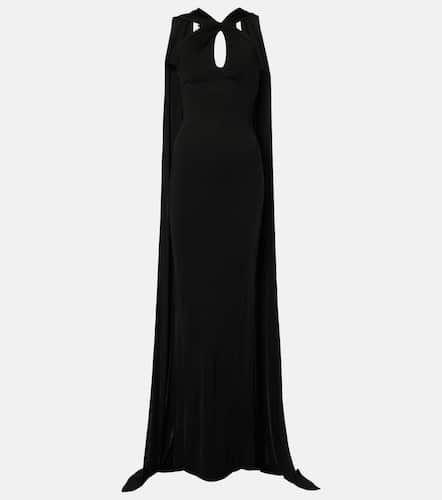 Cutout caped halterneck gown - The New Arrivals Ilkyaz Ozel - Modalova