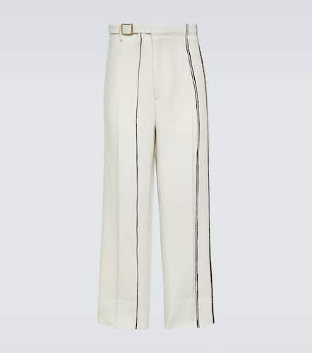 Zegna Striped linen straight pants - Zegna - Modalova