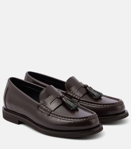 Mocasines de piel con cuentas Monili - Brunello Cucinelli - Modalova