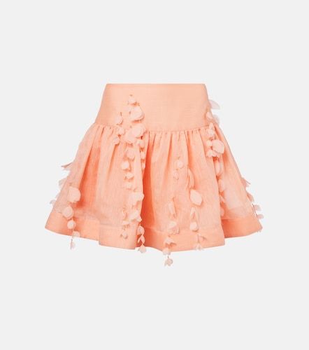 Falda corta Dawning de lino y seda - Zimmermann - Modalova