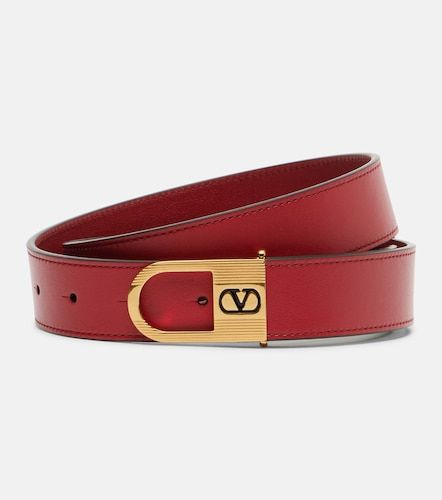 Cinturón de piel con VLogo - Valentino Garavani - Modalova