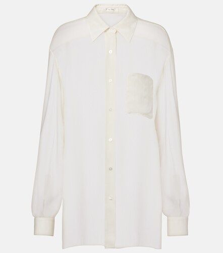 Camisa Nesson oversized de cupro a rayas - The Row - Modalova
