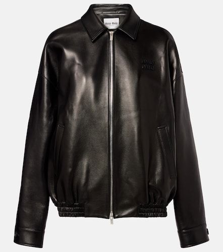 Miu Miu Lederjacke - Miu Miu - Modalova
